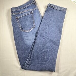 Old Navy Women's Plus Size Straight Jeans 37W 33L Mid-Rise Blue Denim